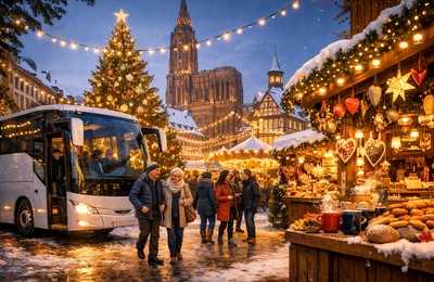 Voyage en autocar pour les marchés de Noël pour les groupes