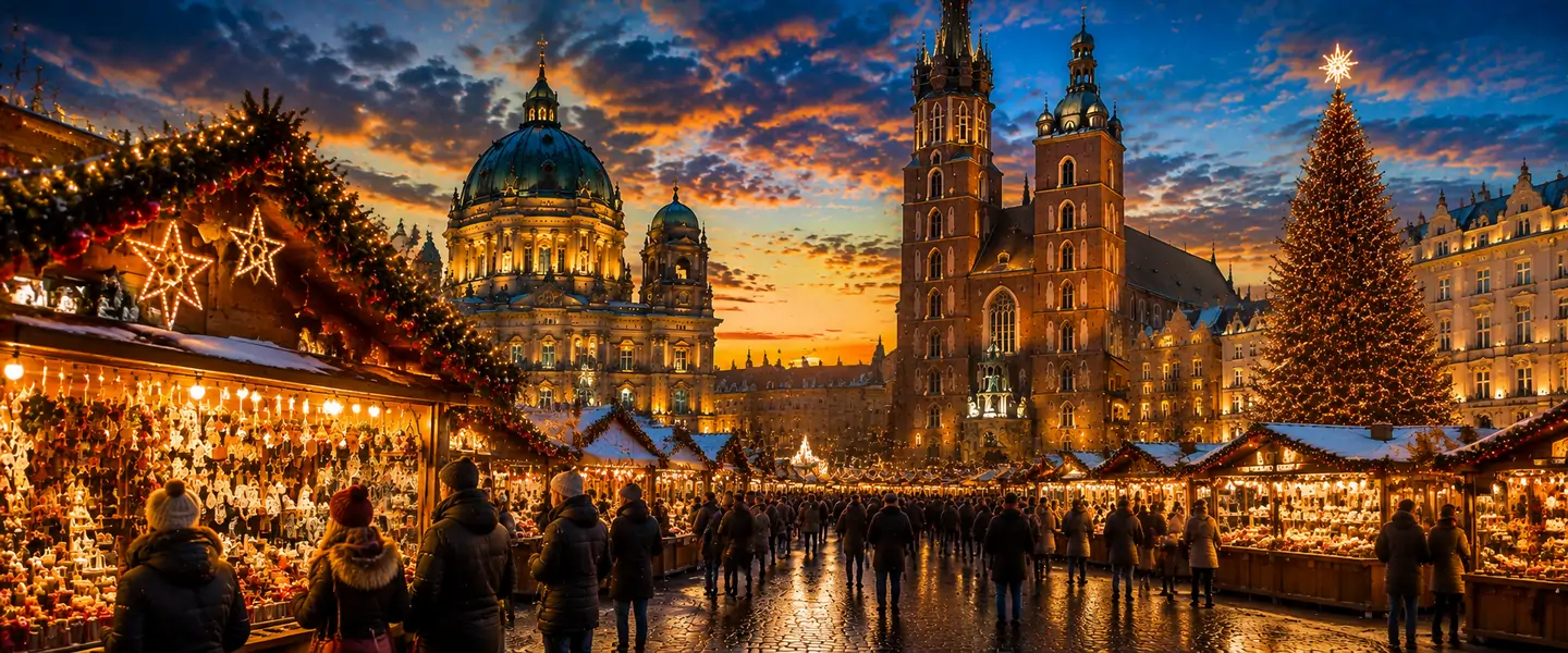 Voyage en autocar aux marchés de Noël de Berlin Wrocław et Cracovie au départ de la Belgique
